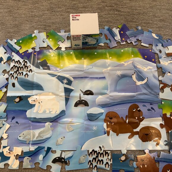 Toddler Puzzle - Floor Puzzle - 48 Pieces - Polar Bears - Penguins - Fish - Picture 2 of 6